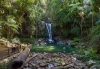 在坦伯林国家公园的科提斯瀑布欣赏风景的情侣 © 黄金海岸旅游局版权所有